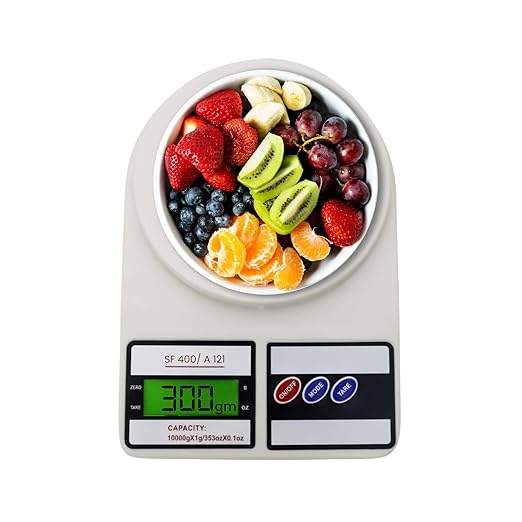 Atom Weight Machine for Kitchen, Digital Scale with LCD Display, Scale for Home Baking, Cooking & Balance Diet. Weighing Machine with capacity 10Kg, SF400/A121