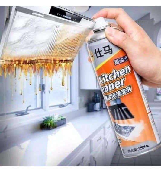 Multipurpose Bubble Foam Cleaner Kitchen Cleaner Spray Oil & Grease Stain Remover Chimney Cleaner Spray Bubble Cleaner All Purpose Foam Degreaser Spray