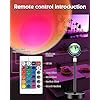 16-Color Sunset Projection Lamp with Remote & USB – 360° Rotating LED Light for Ambiance, Selfies, Parties & Home Decor